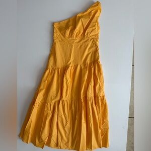 Lena One-Shoulder Yellow Dress